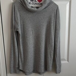 Caslon Gray Cowl Neck Long Sleeve Top